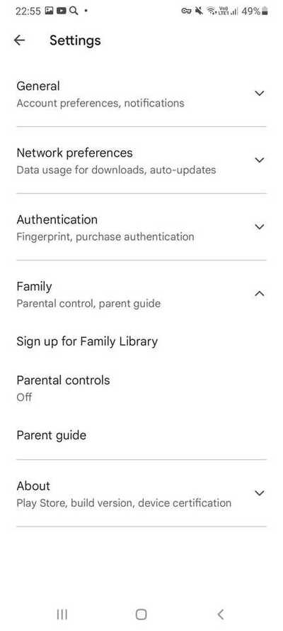 Parental controls