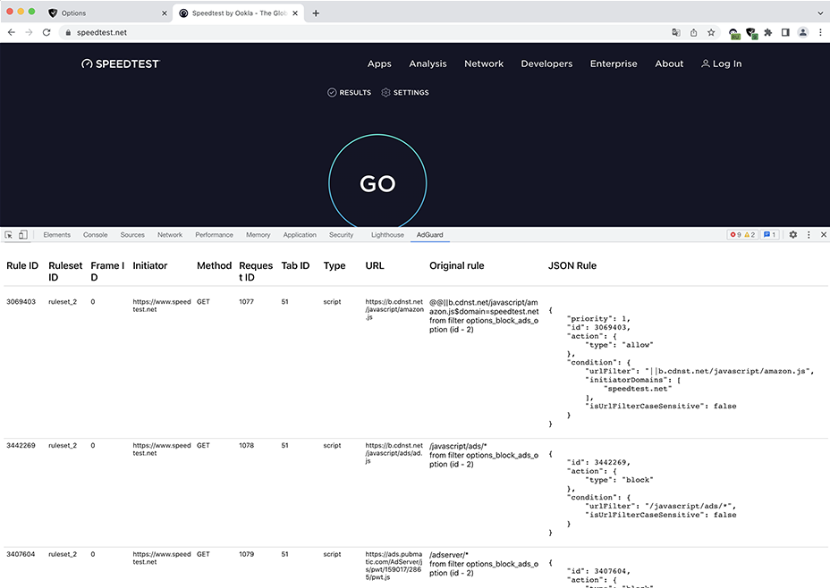 Filtering log