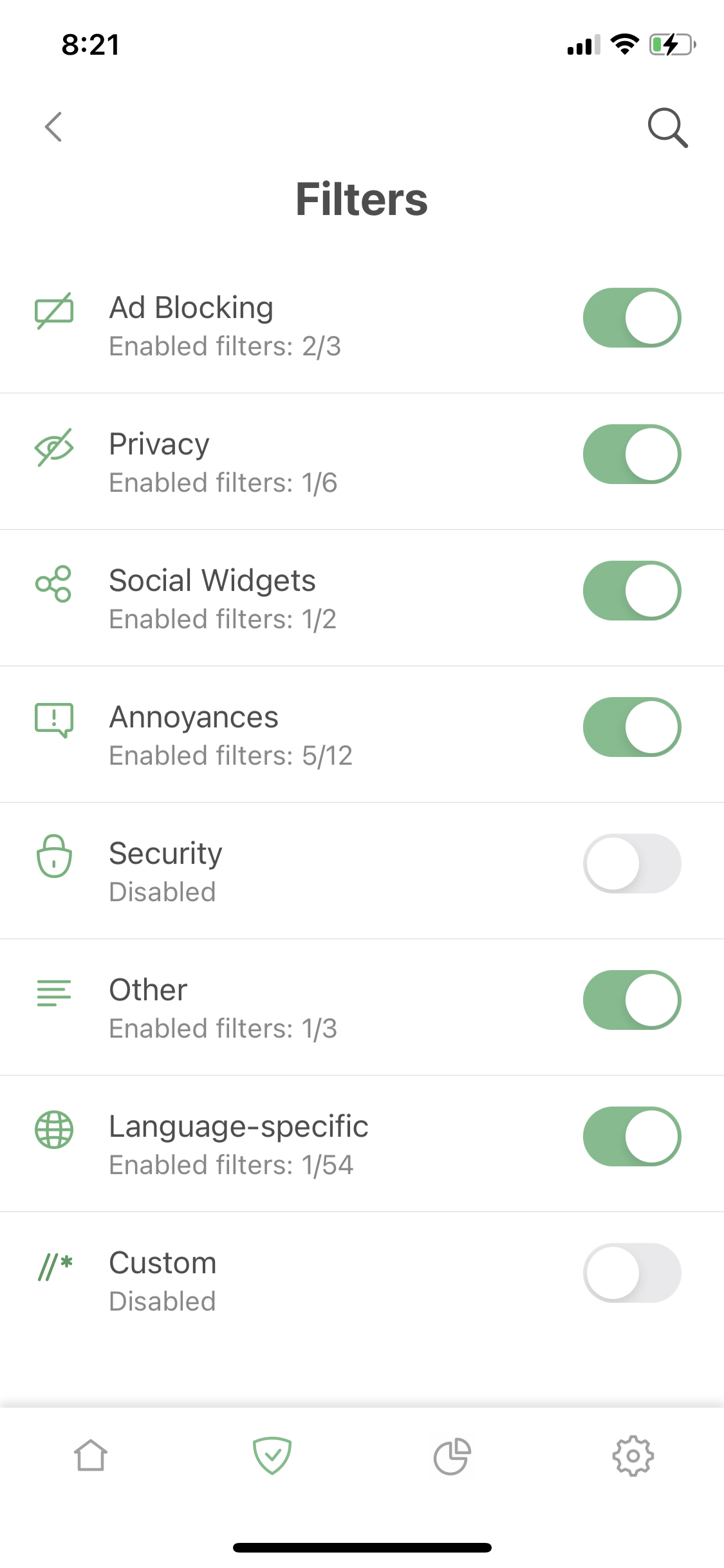 optimal settings for ios adguard free