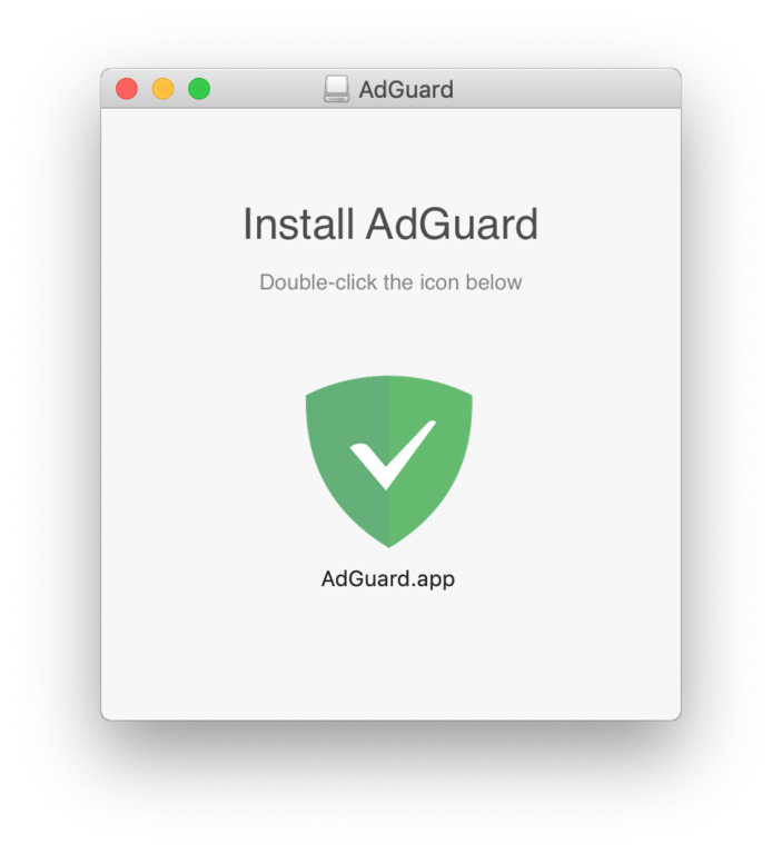 Double click the AdGuard icon