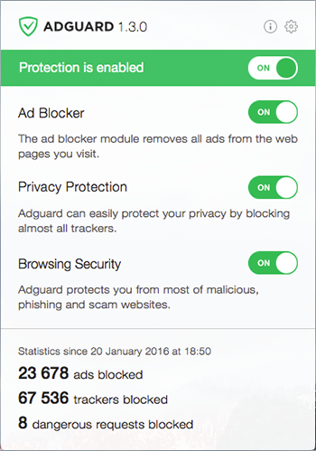 Adguard for Mac 1.3.0