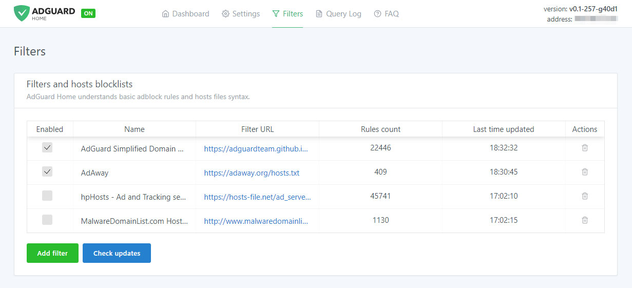 adguard home filters