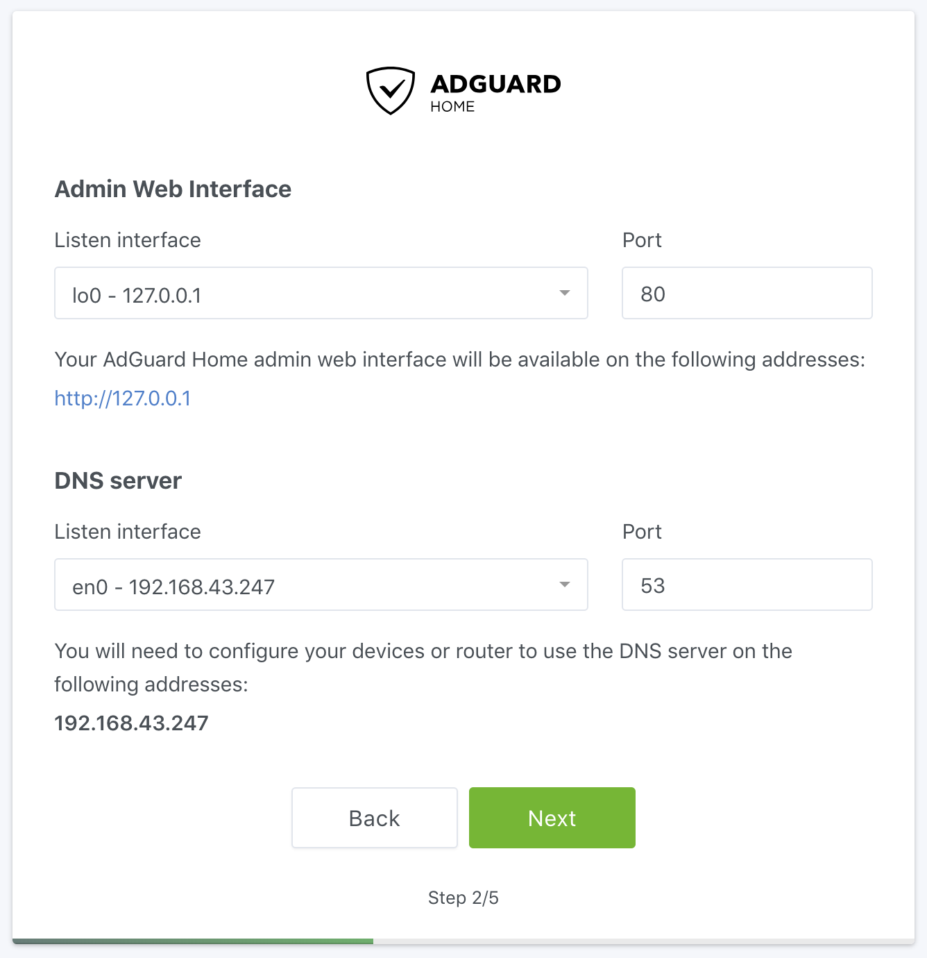 adguard unraid setup