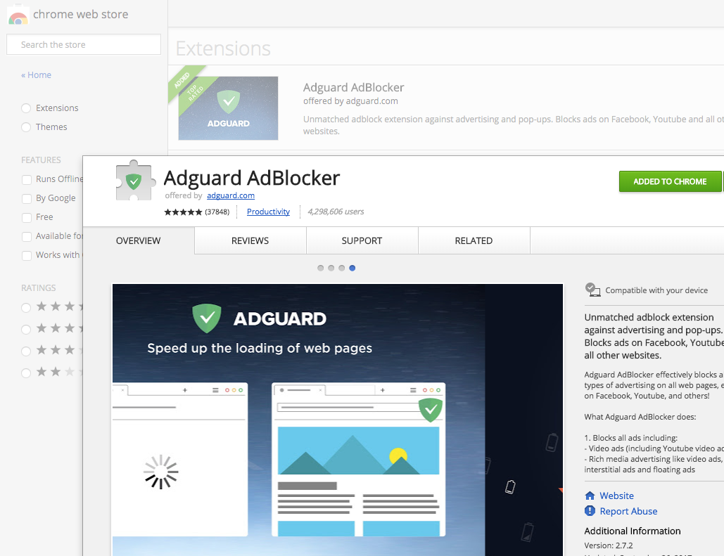adguard webstore