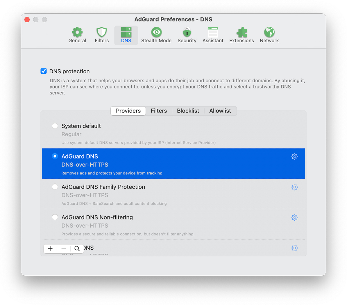 adguard dns mac