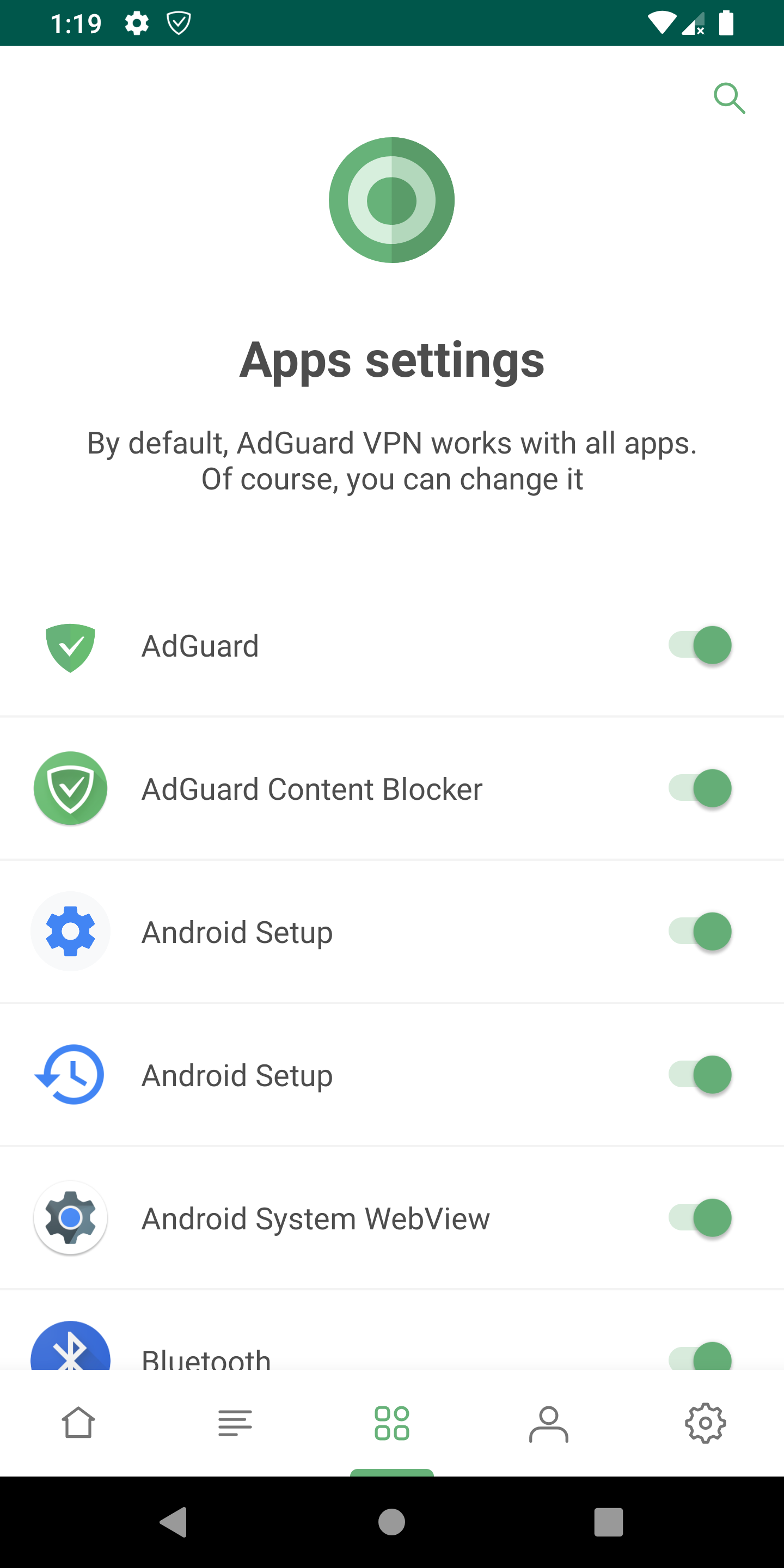 filter for apps adguard