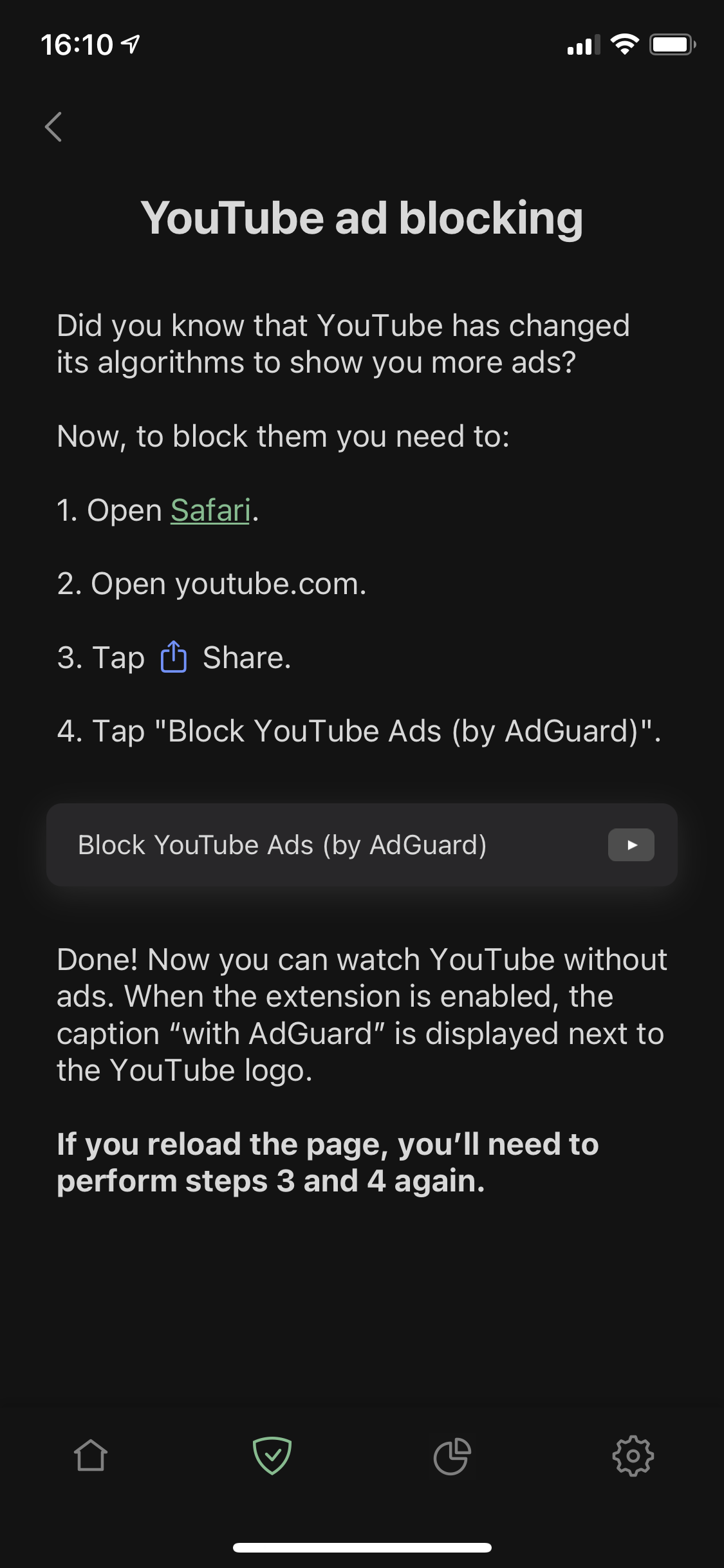 adguard pro ios youtube ads