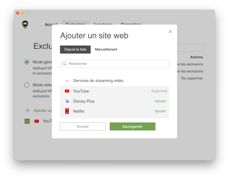 Extension de navigateur AdGuard VPN