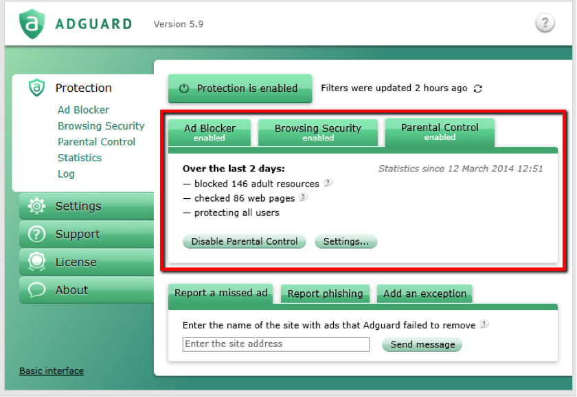 adguard parental control