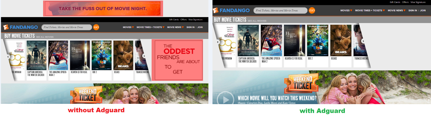 How to remove the ads in Fandango Block ads in Fandango