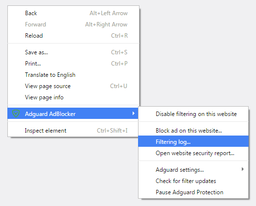 Context menu