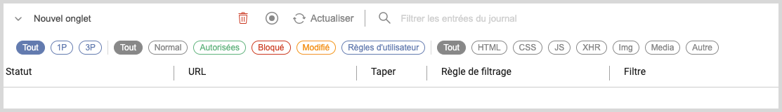 Editeur des règles utilisateur
