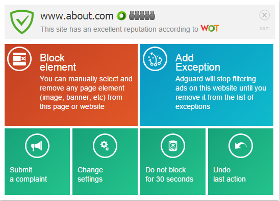 how to see what adguard blocks console