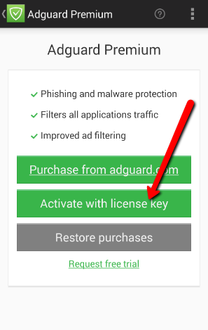 adguard license key android