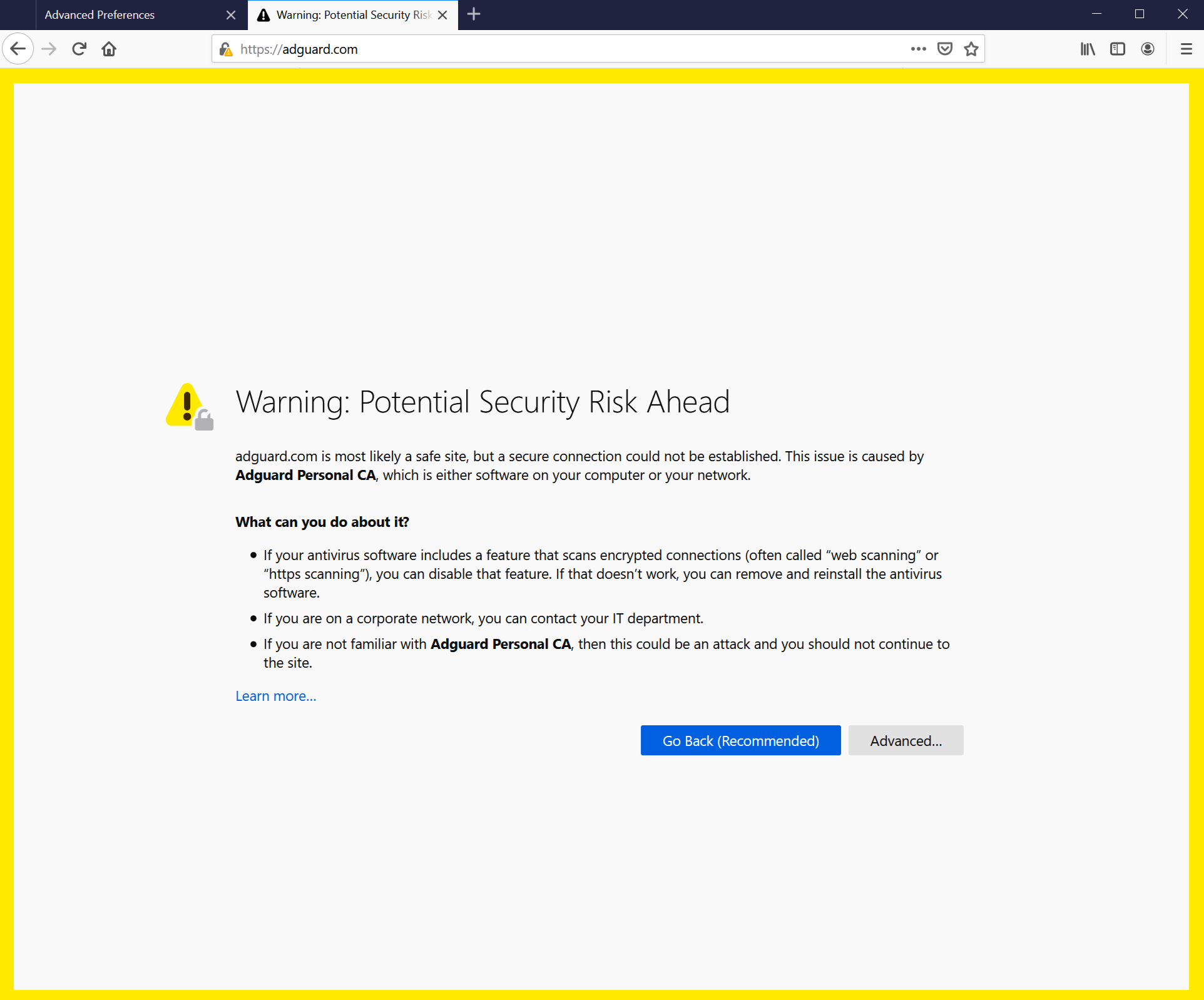 adguard error 1392