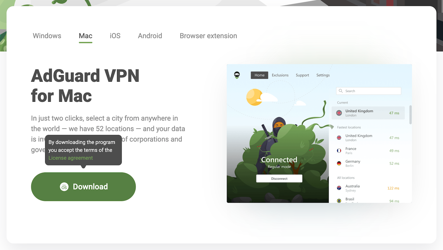 Download AdGuard VPN from the official website
